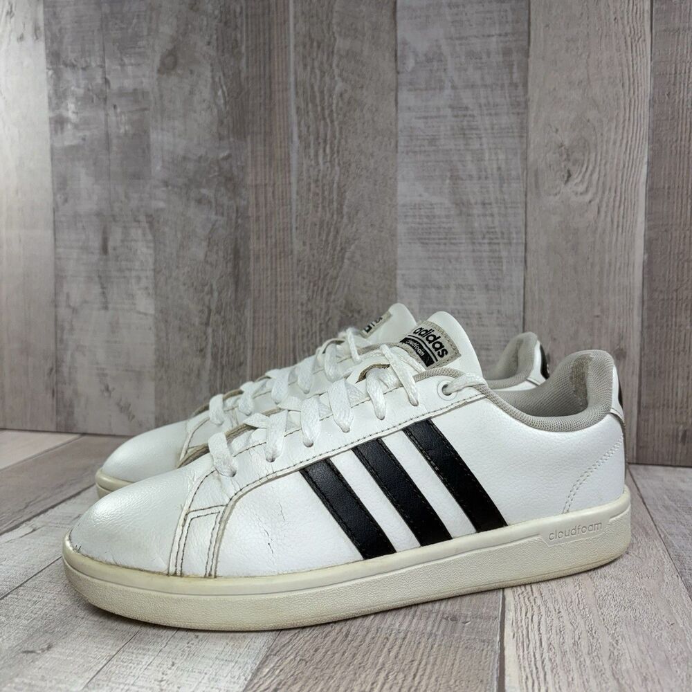 Adidas Cloudfoam Advantage Women's Size 7.5 Sneakers Athletic Shoes White Black